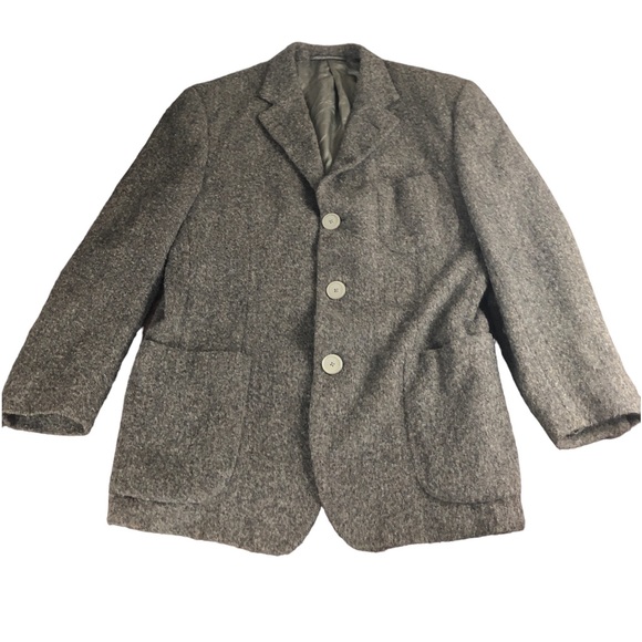 JACKET - Men's Ermenegildo Zenga Soft Textured Wool Grey Blazer. Size L or 43R. - Picture 14 of 16